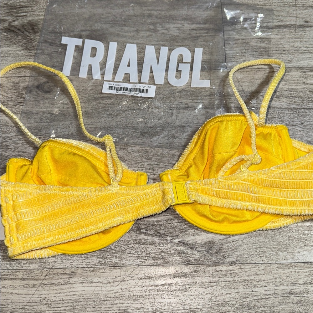 TRIANGL MALA - MACA YELLOW VELVET TOP - Picture 4 of 5